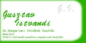 gusztav istvandi business card